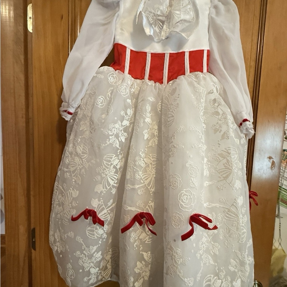 Disney Mary popping White and Red Costume gown